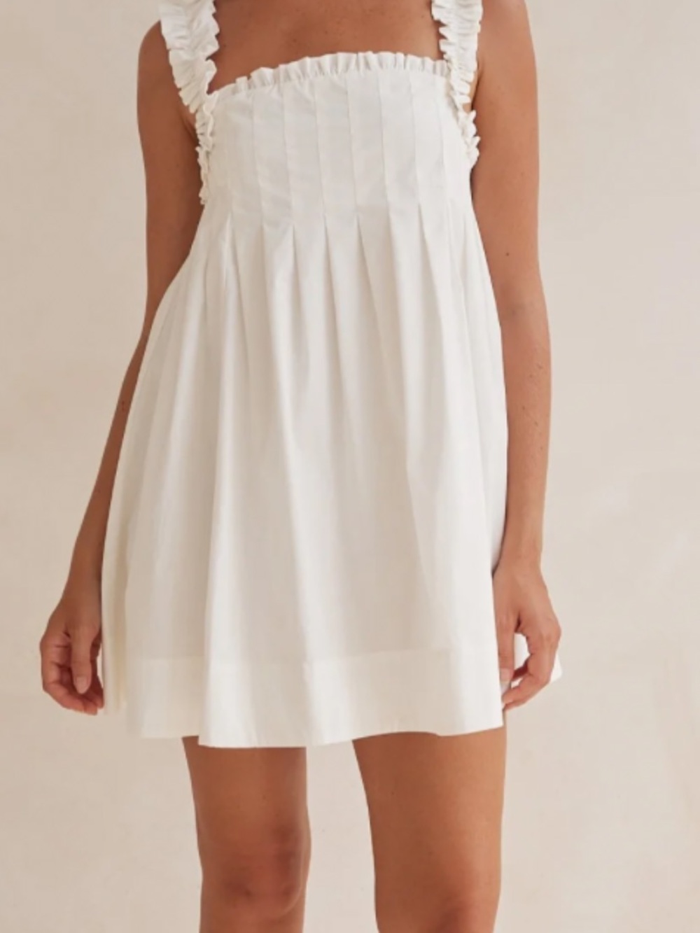Runaway Scout Lila White Ruffled Strap Sundress Size 10 US. - Picture 3 of 6